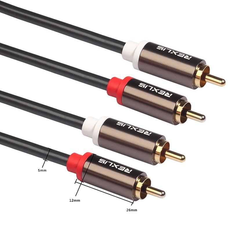 Dây loa Rexlis 2 Rca sang 2 Rca Hifi 1.8M