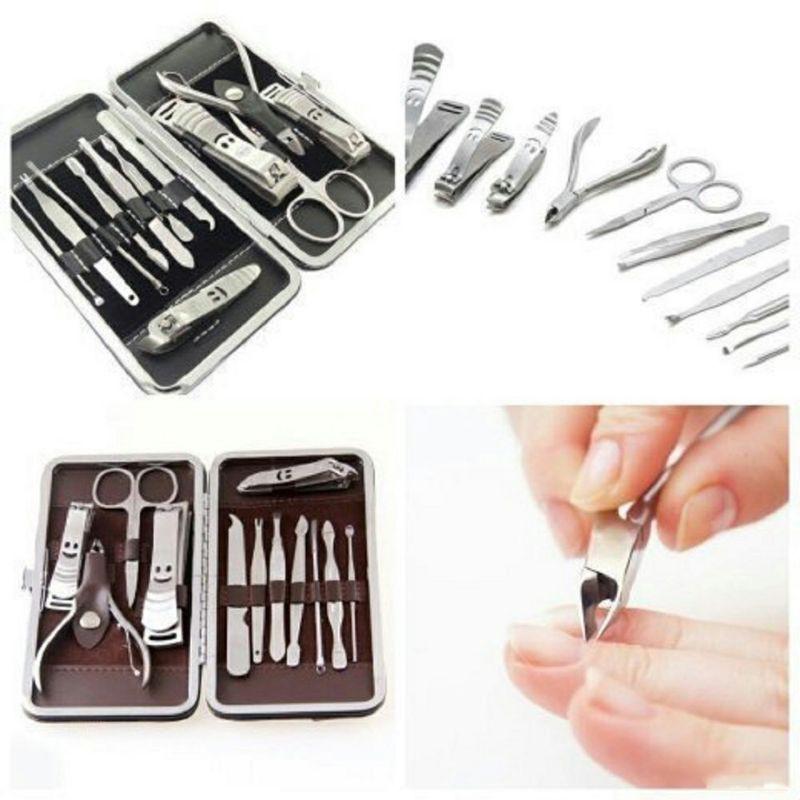 BỘ 12 DỤNG CỤ LÀM NAIL  MIỄN PHÍ GIAO HÀNG  DỤNG CỤ LÀM MÓNG 12 MÓN KÈM HỘP DA THIẾT KẾ TRANG NHÃ CAO CẤP TIỆN DỤNG