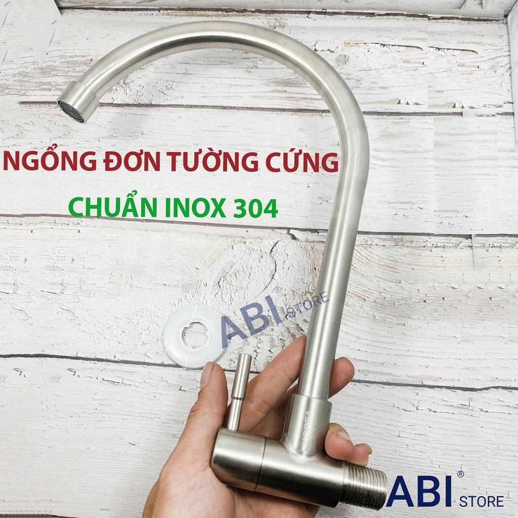 Vòi Rửa Bát Cắm Tường, Vòi Rửa Chén Cắm Chậu Đơn Cần Cứng INOX 304 HÀNG ĐẸP