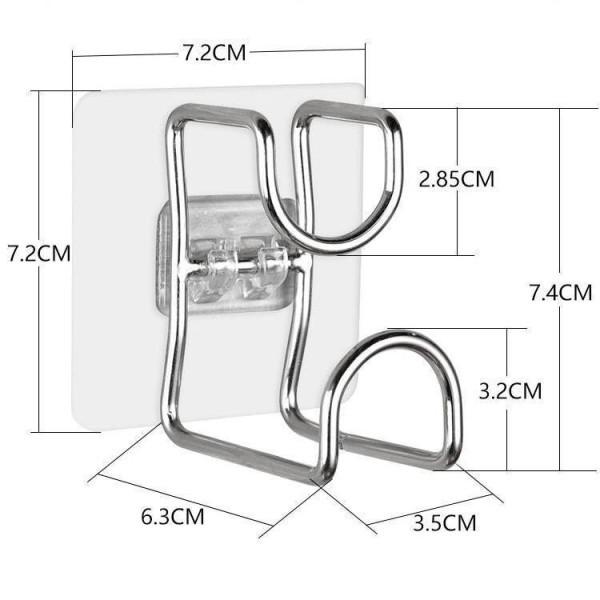 Móc dán tường, treo thớt , thau, rổ đa năng dán tường chất liệu inox siêu chắc không gỉ sét