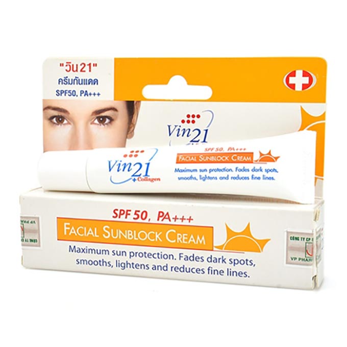 Kem chống nắng Vin21 Facial SunBlock Cream SPF50 PA +++