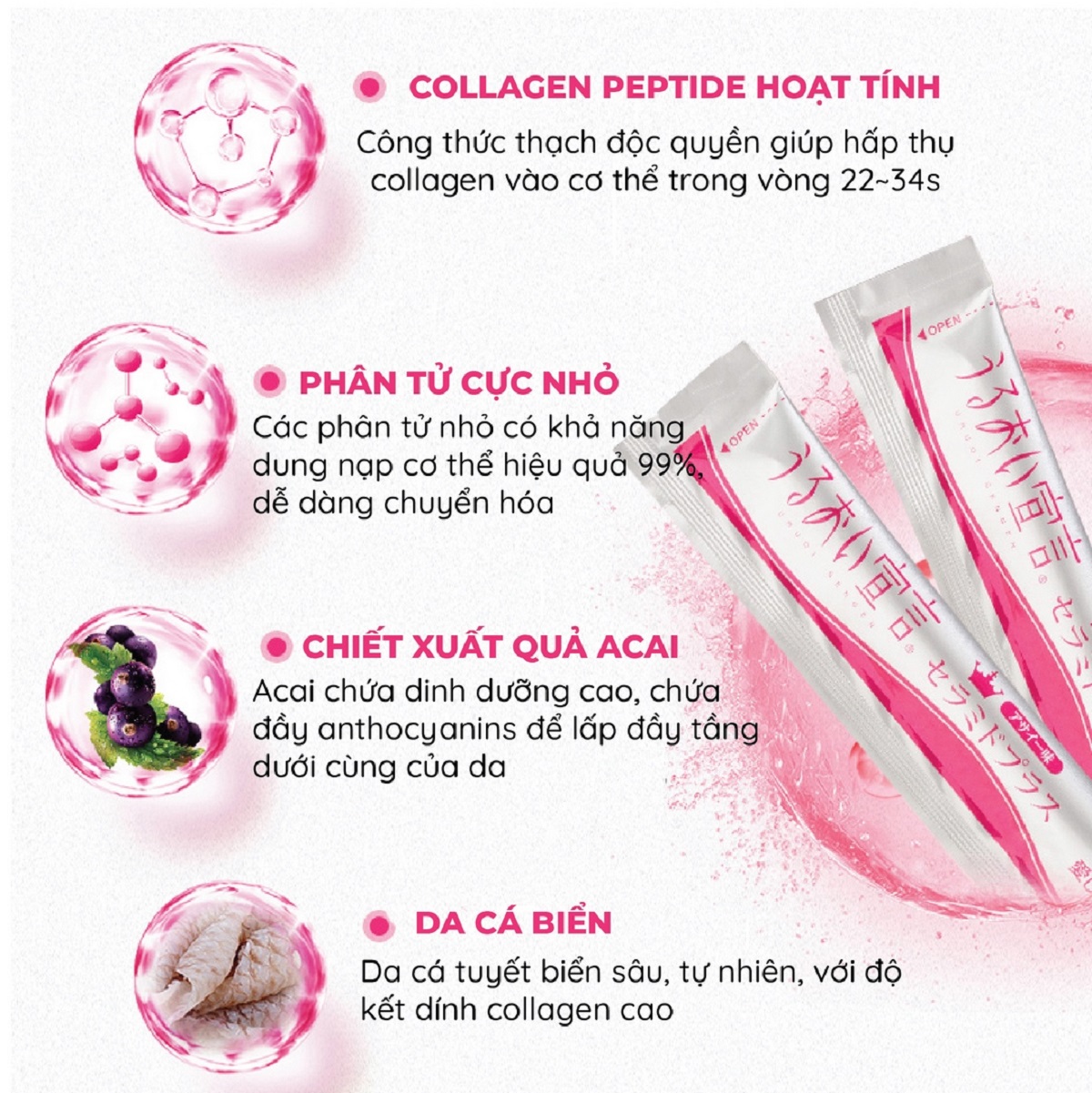Combo 10 hộp thạch collagen jelly ceramide plus 30 thanh