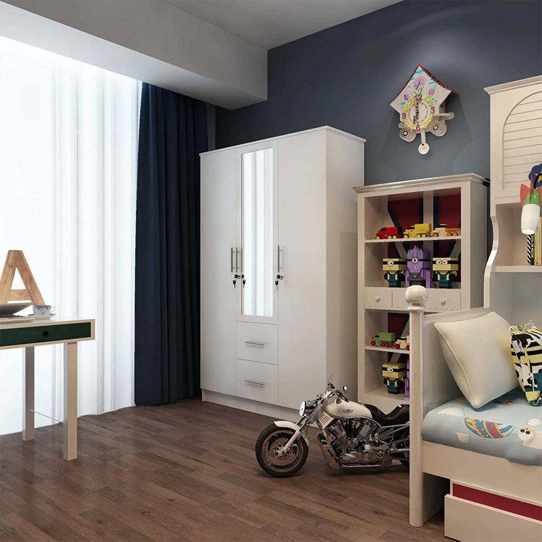 Tủ đựng quần áo thanh lịch bằng gỗ SMLIFE Concord