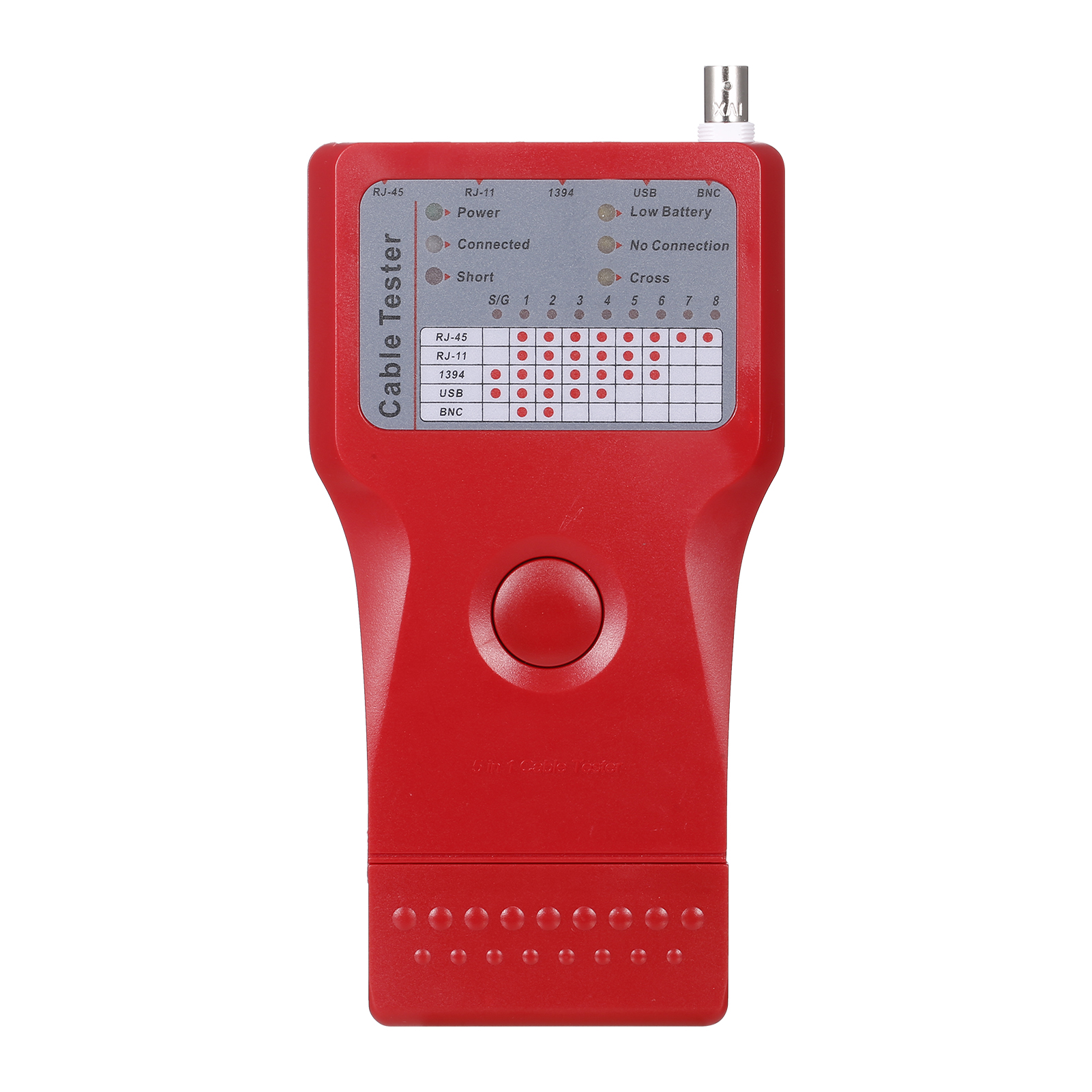 Bộ Kiểm Tra Cáp Mạng Đa Chức Năng 5 Trong 1 RJ45 RJ11 Utp Stp BNC Cable Tester 1394 Line Tester Với Bộ Điều Khiển Từ Xa