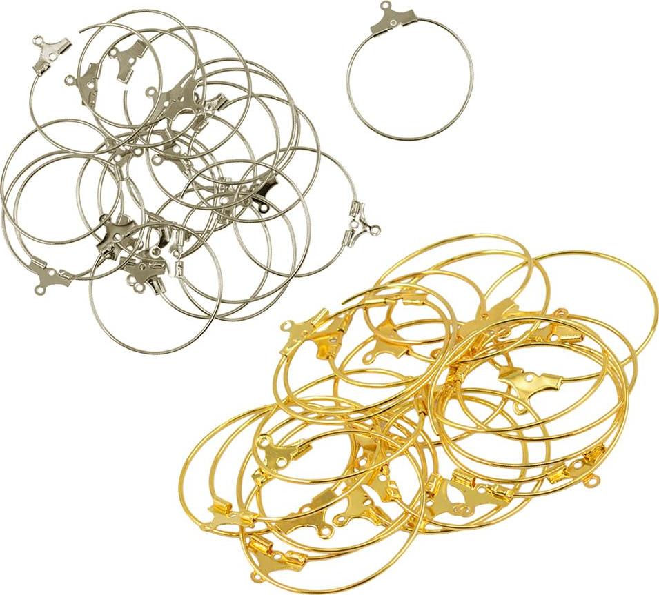 40 chiếc Chiếu Trúc Hạt Vòng Vòng Bông Tai Tai Dây Trang Sức Làm Cho Những Phát Hiện TỰ LÀM Bằng Đồng