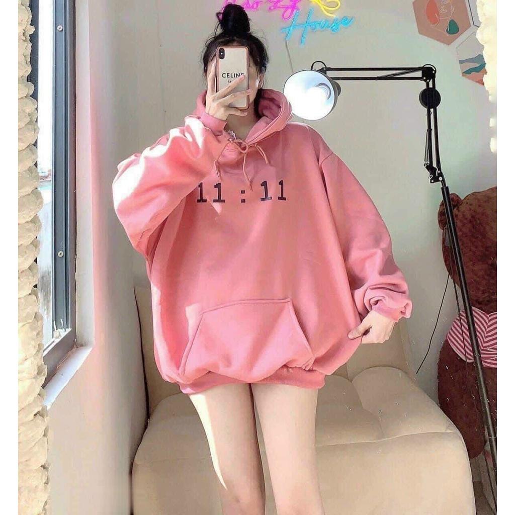 Áo khoác Hoodie nỉ bông 11:11 unisex nam nữ (Ảnh thật/Có sẵn)