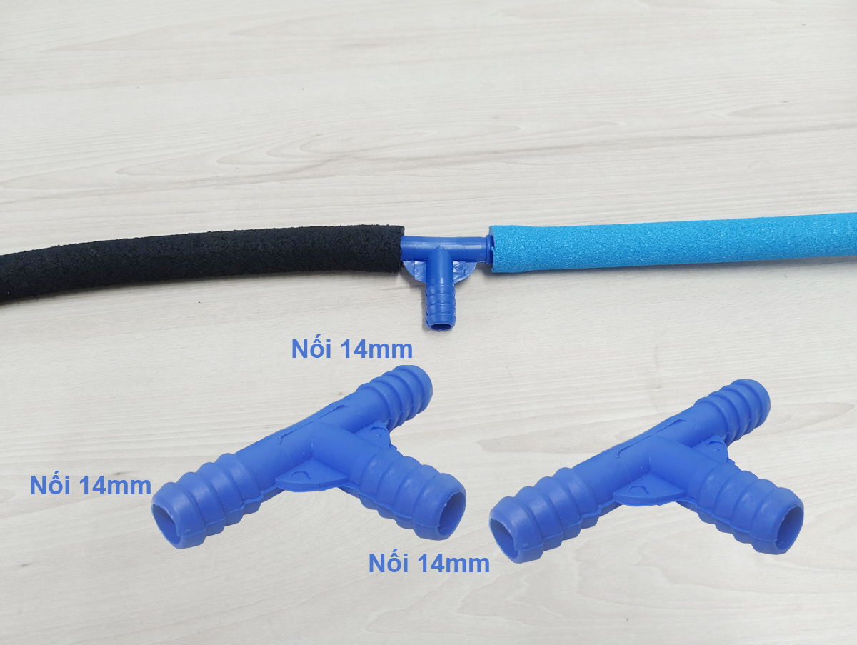 Đầu nối chữ T ống 14mm màu ngẫu nhiên