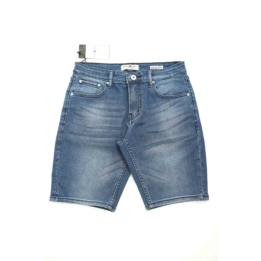 Quần Short Jeans Nam Cao Cấp HUNTER X-RAYS Form Slimfit Màu Xanh S64