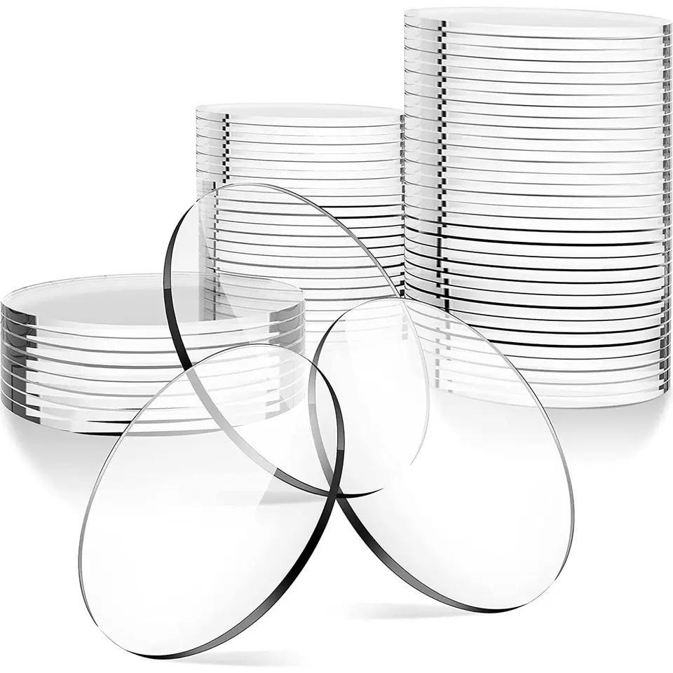 Tấm Mica tròn 6cm - dày 2mm - nhiều màu sắc