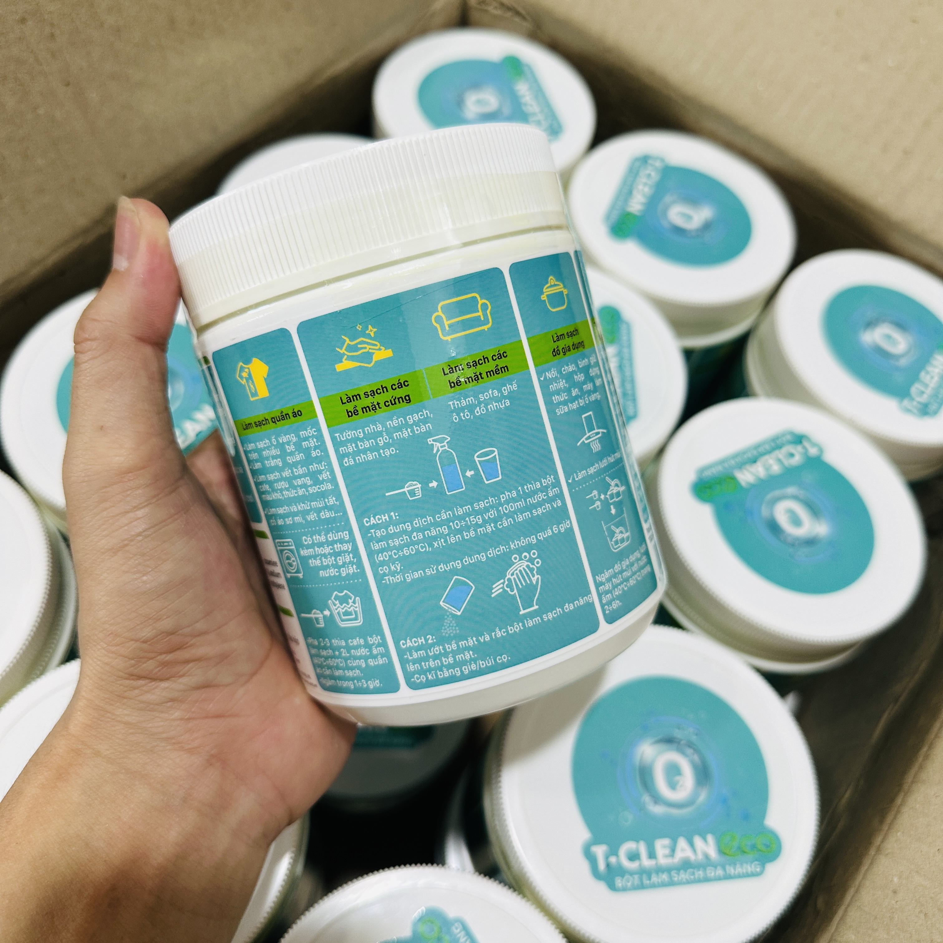 Bột Làm Sạch Đa Năng T-Clean 500gr - Tẩy Ố Vàng - Bẩn Trên Nhiều Bề Mặt - Đá - Gỗ - Quần Áo