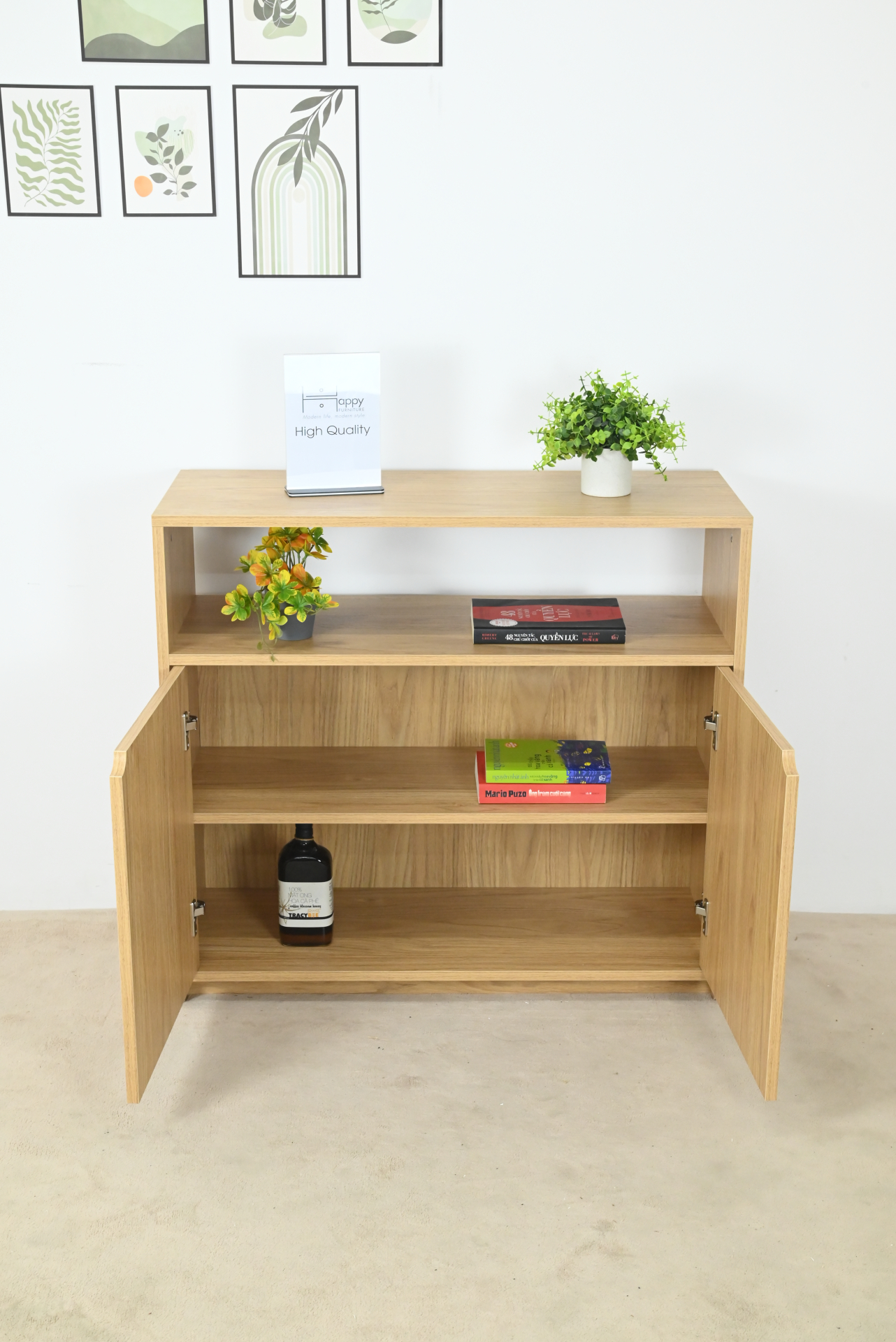 CIRCLE, Tủ lưu trữ 2 cửa mở, 90cm x 35cm x 82cm , TCM_074