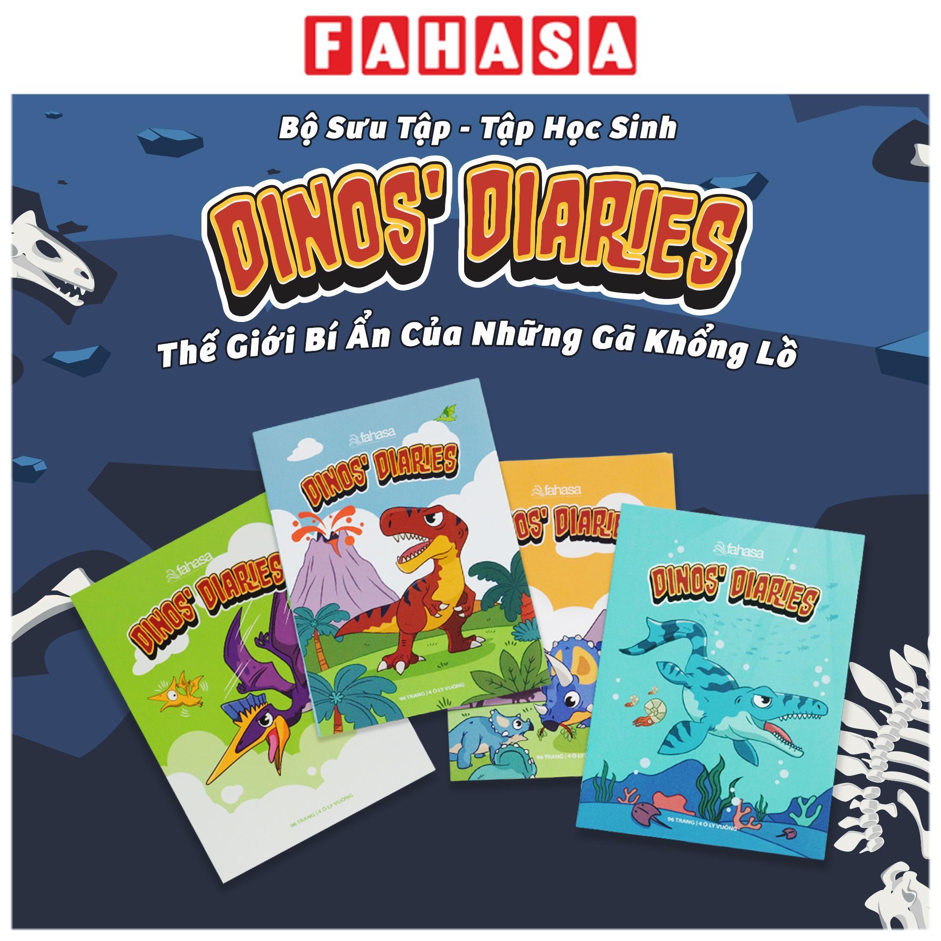 Tập Học Sinh Dinos' Diaries - 4 Ô Ly Vuông - 96 Trang 100gsm - The Sun - Mosa