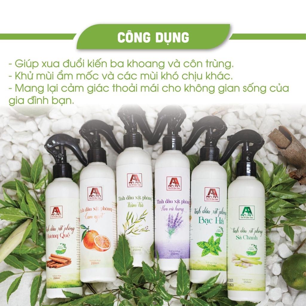 Xịt phòng tinh dầu Oải Hương/ Lavender An An 250ml khử mùi đuổi muỗi hương thơm