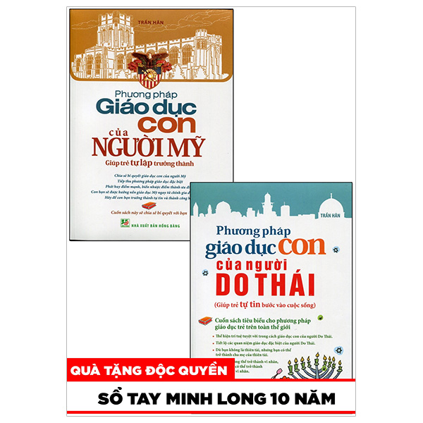 Combo: Phương Pháp Giáo Dục Con Của Người Do Thái + Phương Pháp Giáo Dục Con Của Người Mỹ (Bộ 2 Cuốn) - Tặng Kèm Quà Tặng Sổ Tay Minh Long 10 Năm