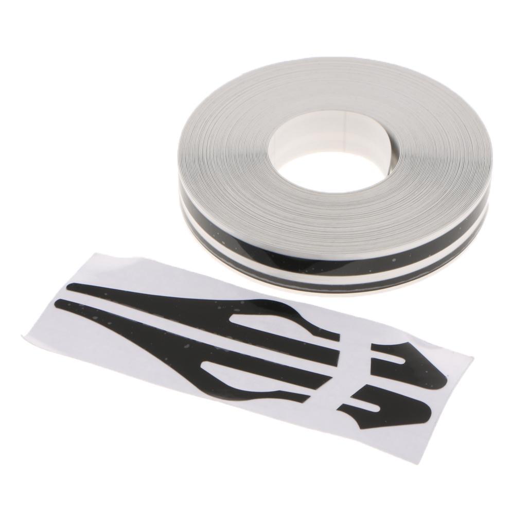 2PCS Car Styling Hood Cover Vinyl Wrap Tape Sticker Roll Steamline Decal Trim - Black+Red