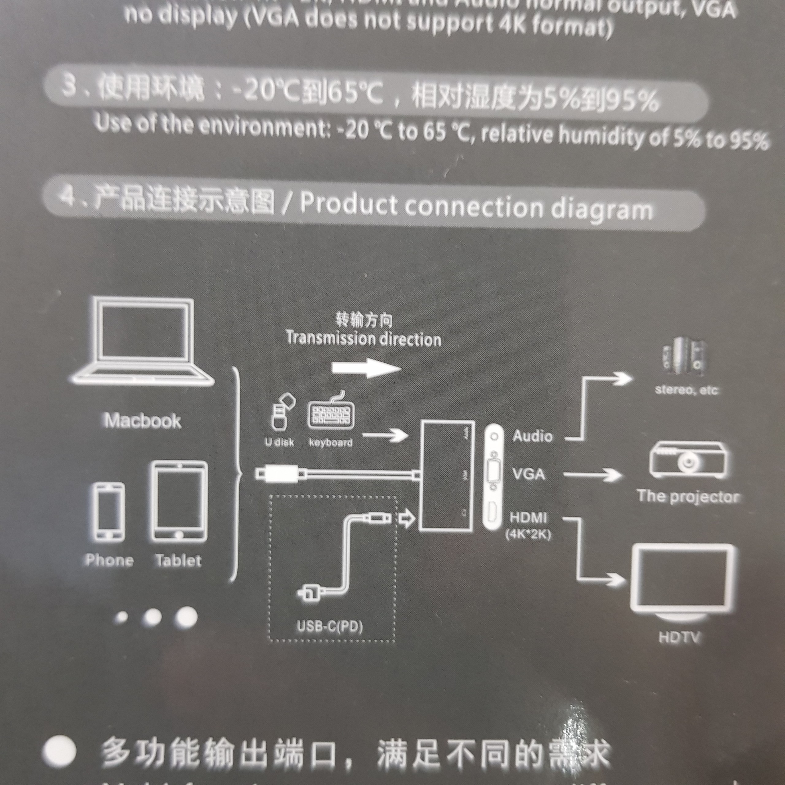 Hub usb type-c ra hdmi, vga, pd, usb, aux cho Macbook M1 2020, laptop thunderbolt 4