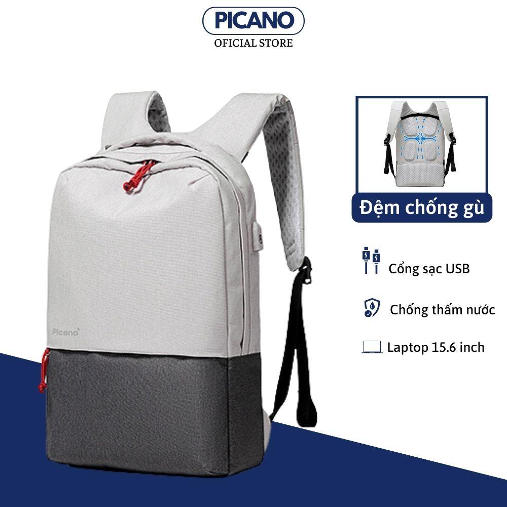 Balo đựng laptop cao cấp, balo du lịch phong cách Hàn Quốc chống nước, cổng USB tiện dụng Picano BLP1601