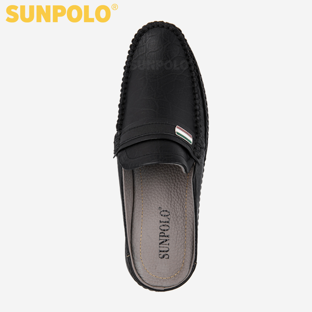Dép Sapo Dép Bít Mũi Nam Da Bò SUNPOLO SPO275