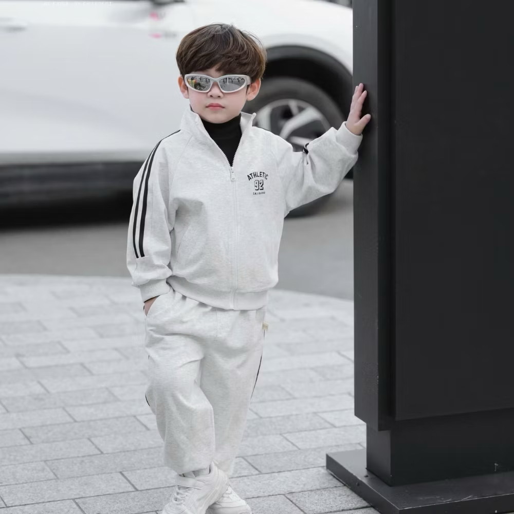 Set Thu Đông Bộ Quần Áo Khoác Thể Thao Nỉ Cao Cổ Cho Bé Trai 1-8 Tuổi Dành Cho Bé Trai