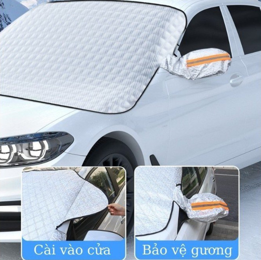 Bạt che nắng kính lái ô tô 4 lớp mẫu mới nhất 2023, che bên hông xe, chụp tai gương phản quang - HÀNG LOẠI 1 CAO CẤP