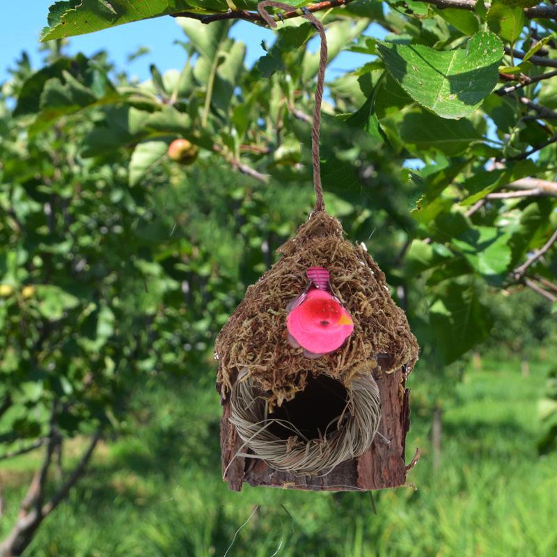 Handmade Straw Bird Nest House Hatch Breeding Grass Cave
