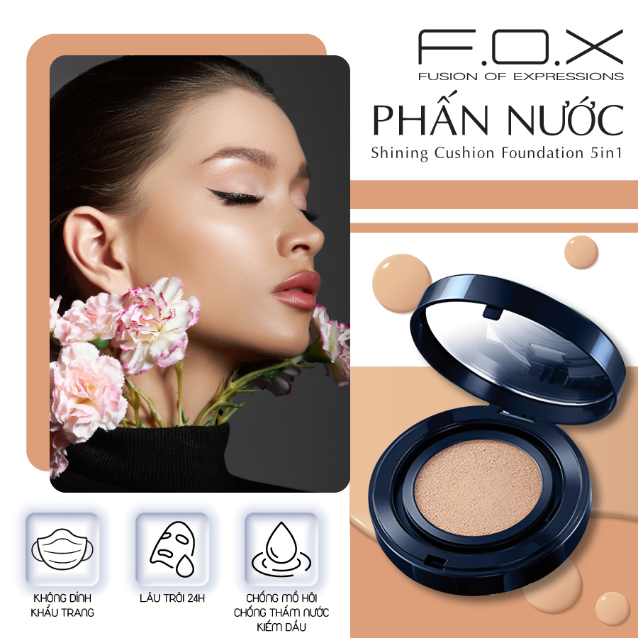 Phấn Nước Siêu Mịn FOX - SPF50★★★ Shining Cushion Foundation 15g