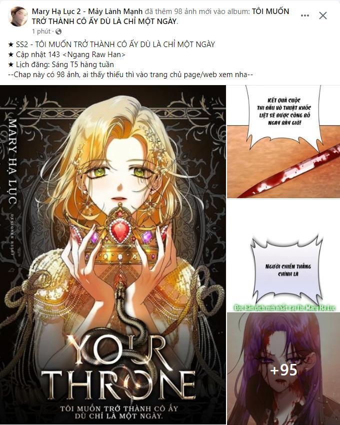 tôi muốn trở thành cô ấy dù chỉ là một ngày chapter 142.1 1