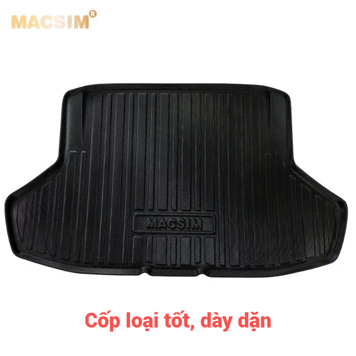 Thảm lót cốp xe ô tô Honda Civic qd 2022 nhãn hiệu Macsim chất liệu TPV cao cấp màu đen
