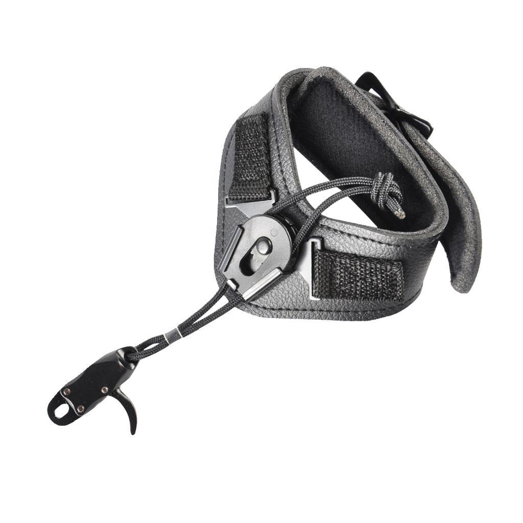 Archery Compound Bow Release - Adjustable Black Wrist Strap