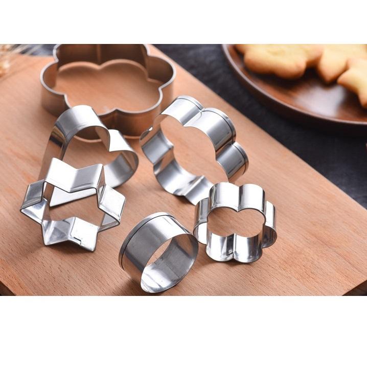 Khuôn Bánh Quy Cookies Bộ 12 Khuôn Nhấn Cookie Cutter Innox Cao Cấp - CBQUI12P