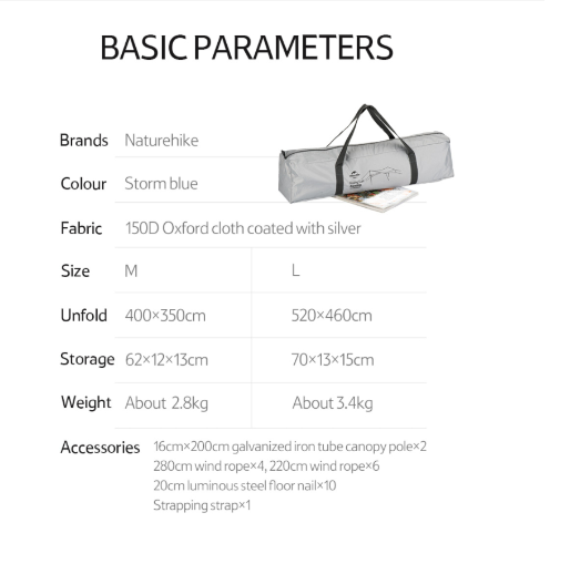Tăng dã ngoại phủ bạc NatureHike NH16T012-S/NH16T013-S (phiên bản 2021)