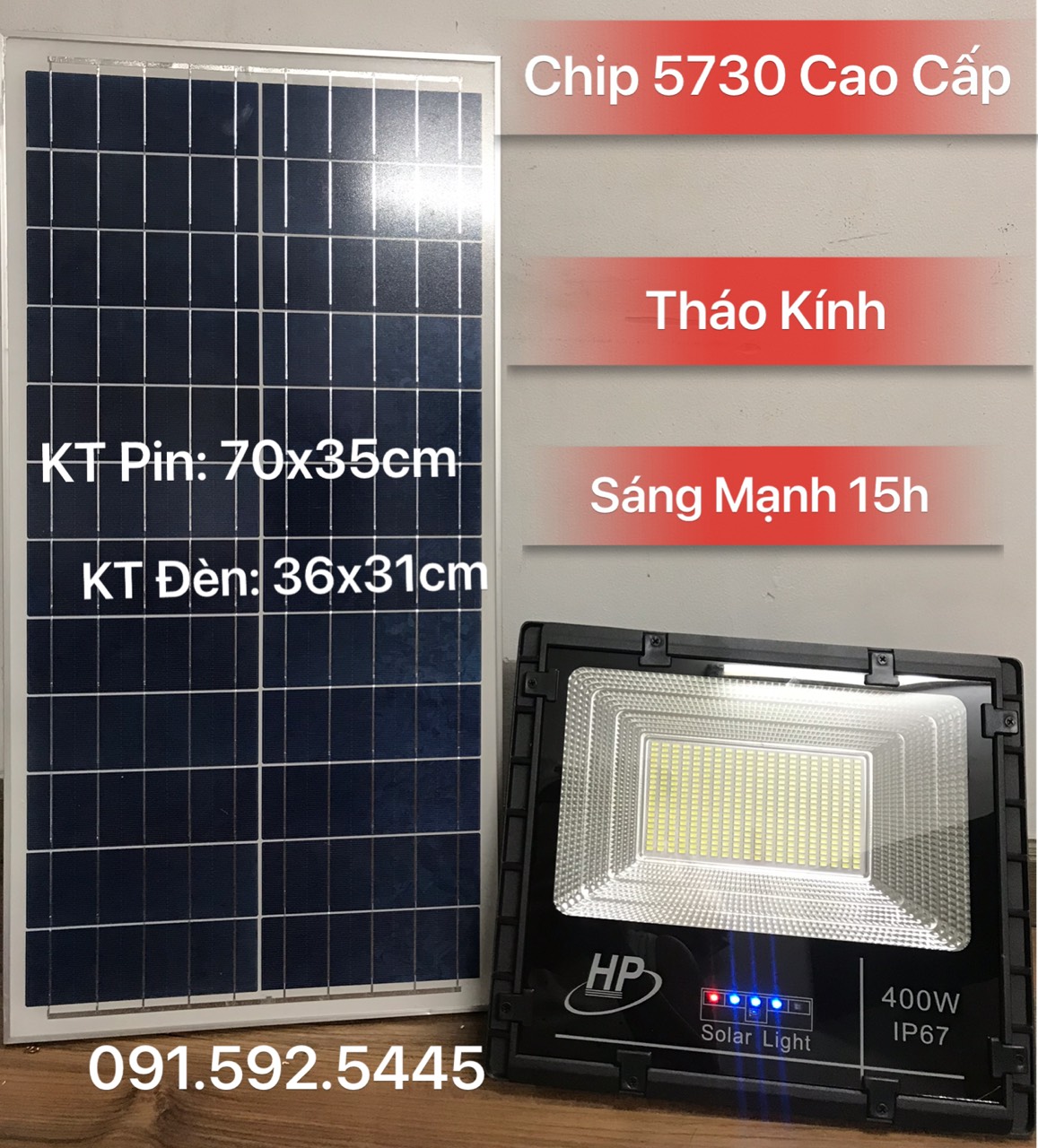 Đèn Năng Lượng Mặt Trời 400W,Chip 5730. Đèn Led Ngoài Trời Siêu Sáng, Sáng Tốt 15h