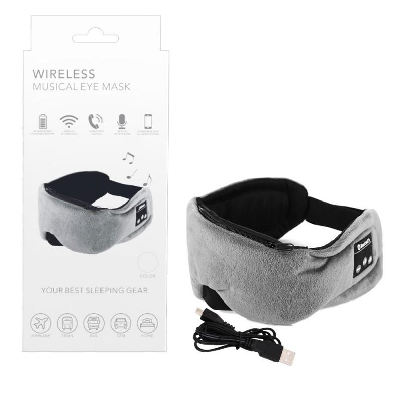 Có Thể Giặt Được Ngủ Tai Nghe Mặt Nạ Mắt Không Dây Bluetooth Tai Nghe 5.0 Giấc Ngủ Mềm Mặt Nạ Mắt Tay Nghe Tai Nghe Nhét Tai Có Mic