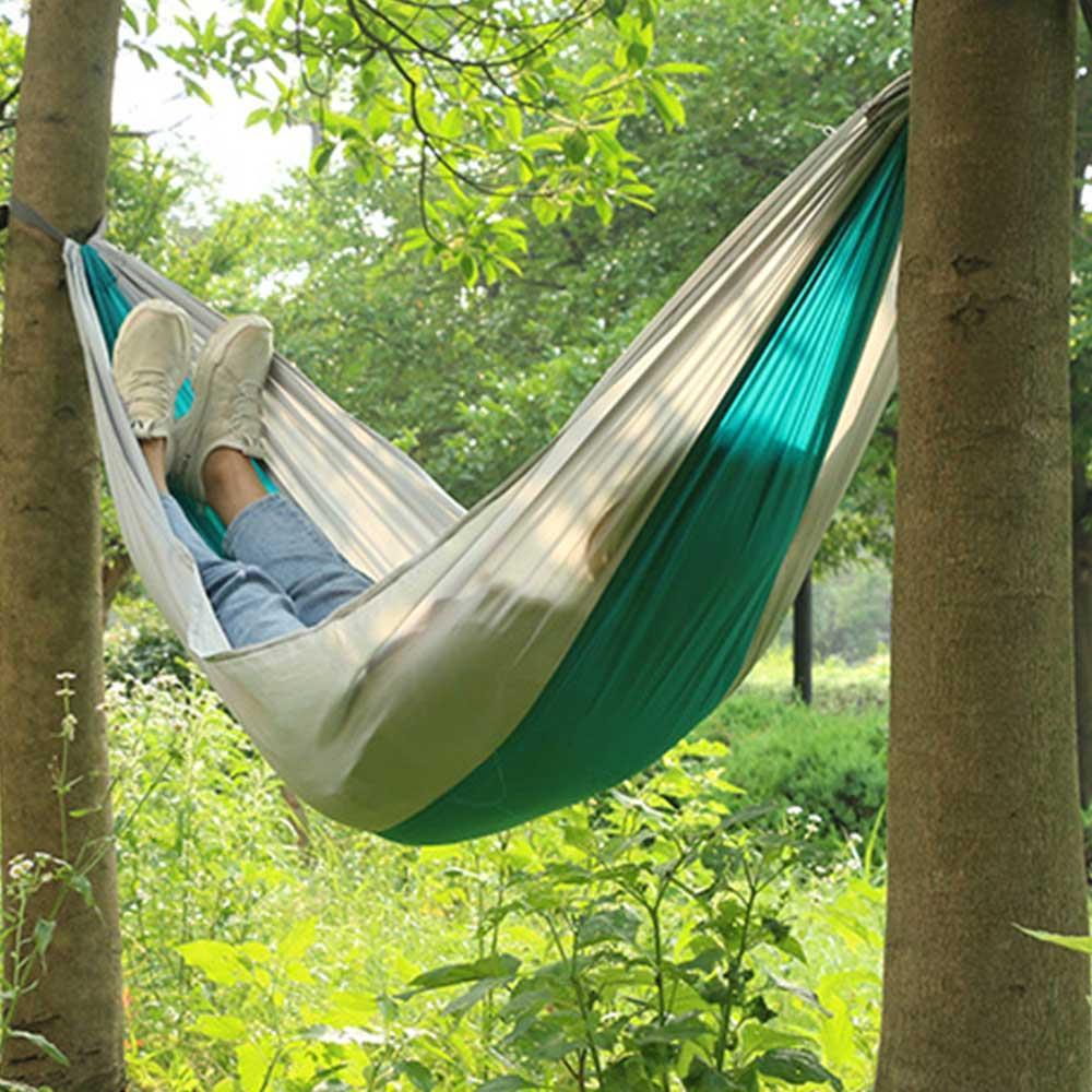 Đi Bộ Đường Dài Cắm Trại 240Cm Võng Di Động Nylon An Toàn Dù Hamac Treo Ghế Xoay Ngoài Trời Đôi Người Giải Trí Hamak