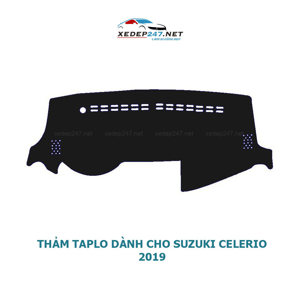 Thảm Taplo dành cho xe Suzuki Celerio 2019 chất liệu Nhung, da Carbon, da vân gỗ