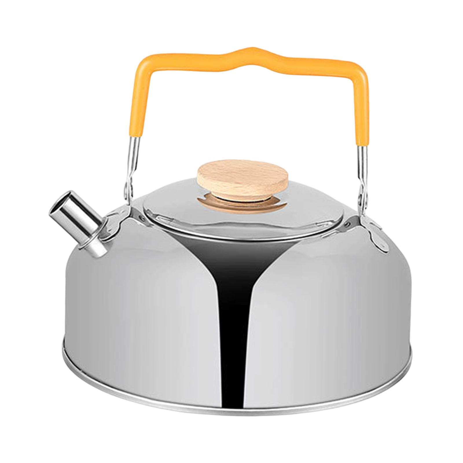 Water Boiler 1L Camping Water Kettle Teapot Coffee Pot Anti Scald Handle Teakettle Tea Pot Lightweight for Barbecue Mountaineering Campfire