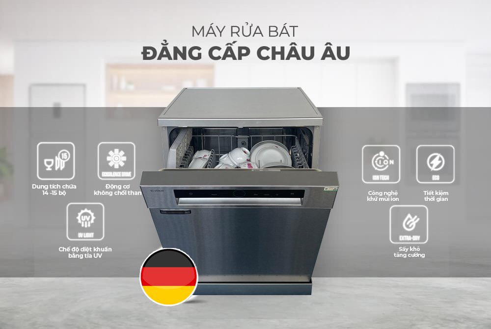 MÁY RỬA BÁT DUSLER SMS86M03EU - Hàng Chính Hãng