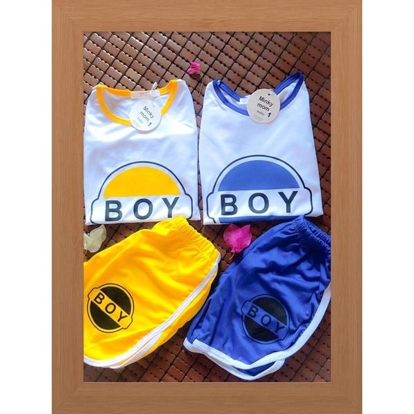 Bộ Quần Áo Trẻ Em In Hình Chữ BOY Cho Bé