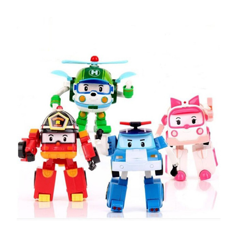 Set 4 Xe Ô Tô Biến Hình Robot