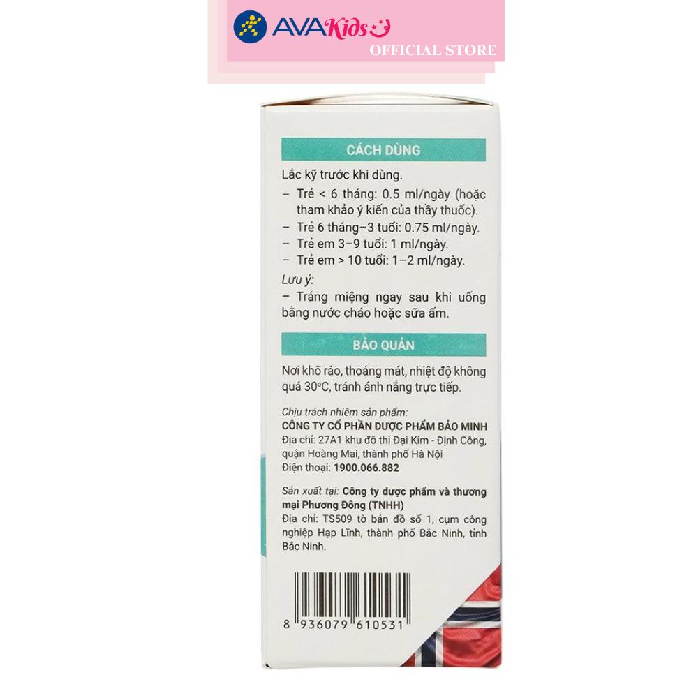 Siro Avisure DHA Smart Kid phát triển não bộ, thị lực 20 ml (từ 0 tháng)