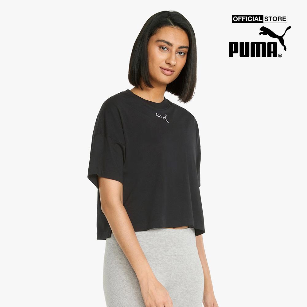 PUMA - Áo croptop nữ cổ tròn ngắn tay HER 847602