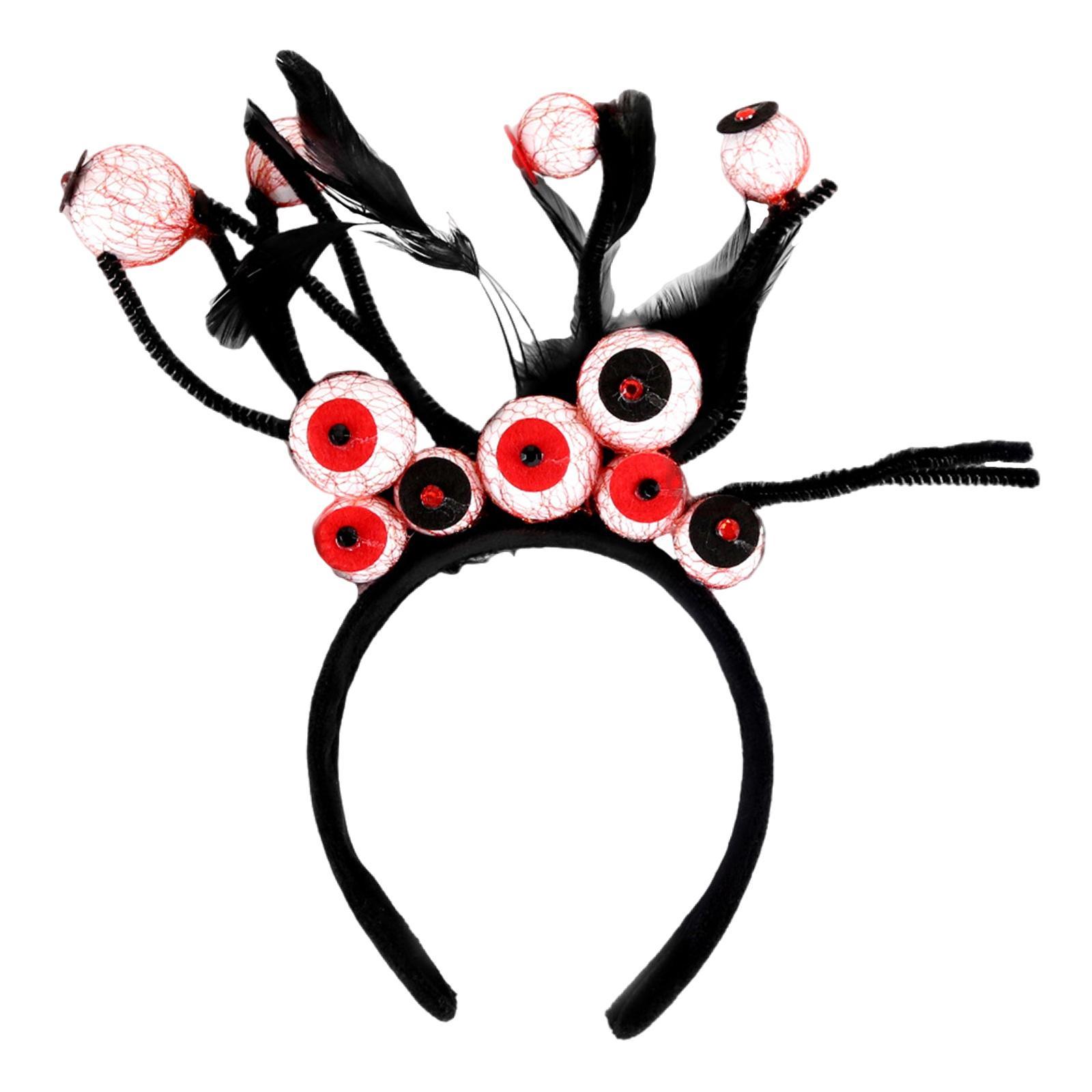 Halloween Headband, Hair Hoop, Headdress, Dress up Costume Headpiece, Spooky Eyeball Headband Hairband for Carnival Masquerade Role Play