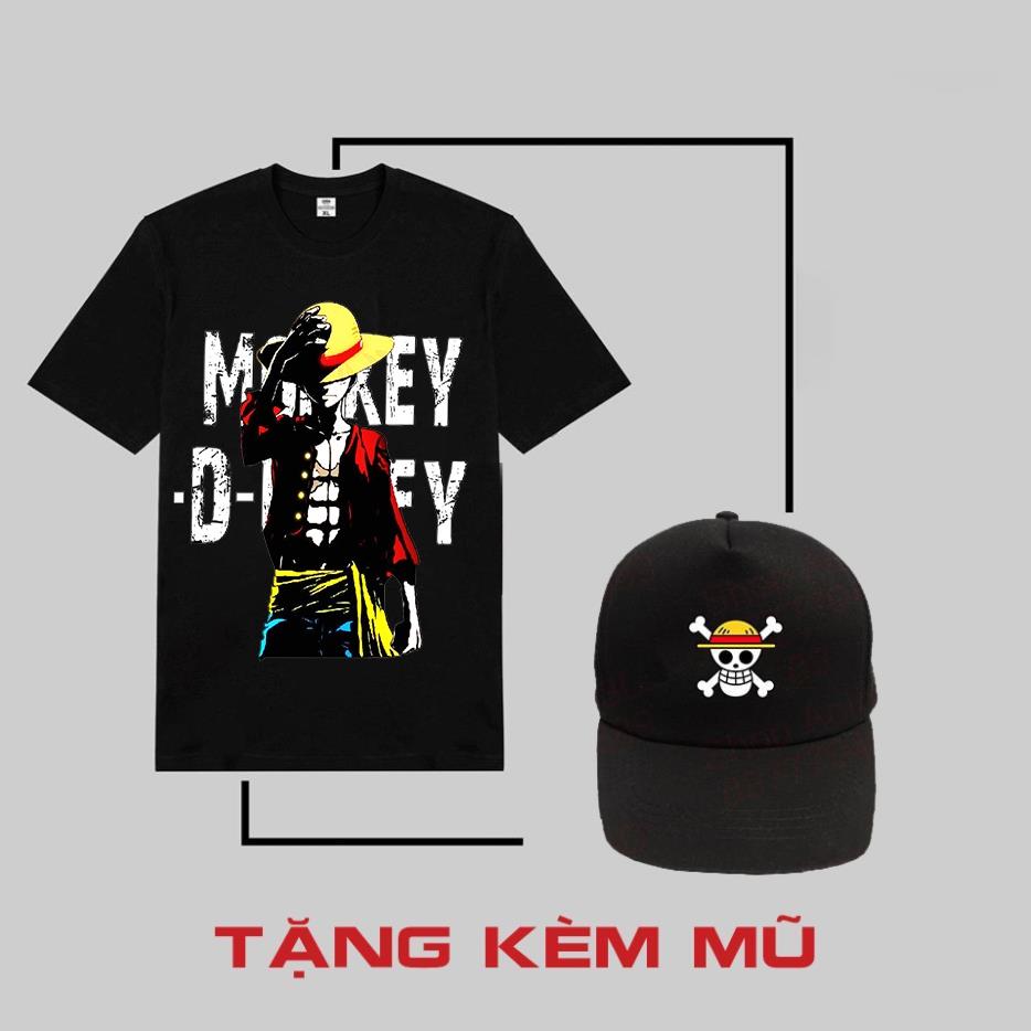 Áo thun Luffy Gear 4, Áo Anime siêu HOT + Tặng kèm mũ