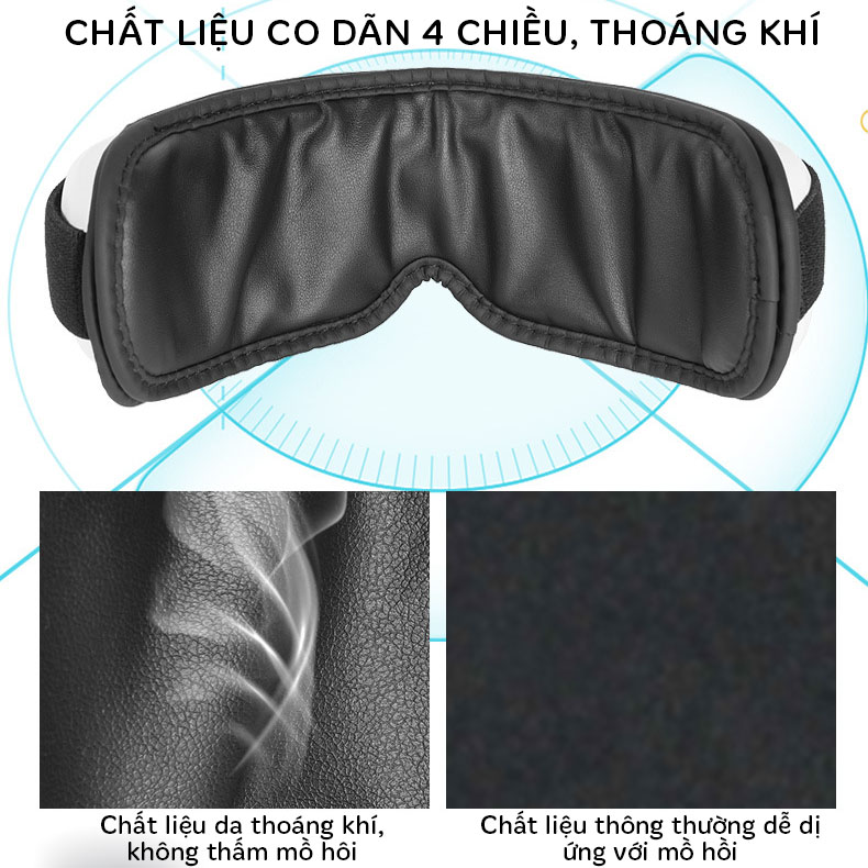 Máy Massage Mắt Thông Minh Đa Chức Năng M078-Massage Túi Khí, Rung, Nóng, Nhạc, Bluetooth