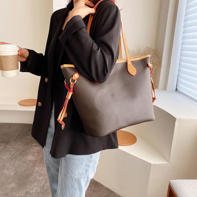 Cổ Điển Chất Lượng Cao Nữ Túi Xách Tay Thiết Kế Neverful Da Nữ Túi Đeo Vai Kèm Ví Nhỏ