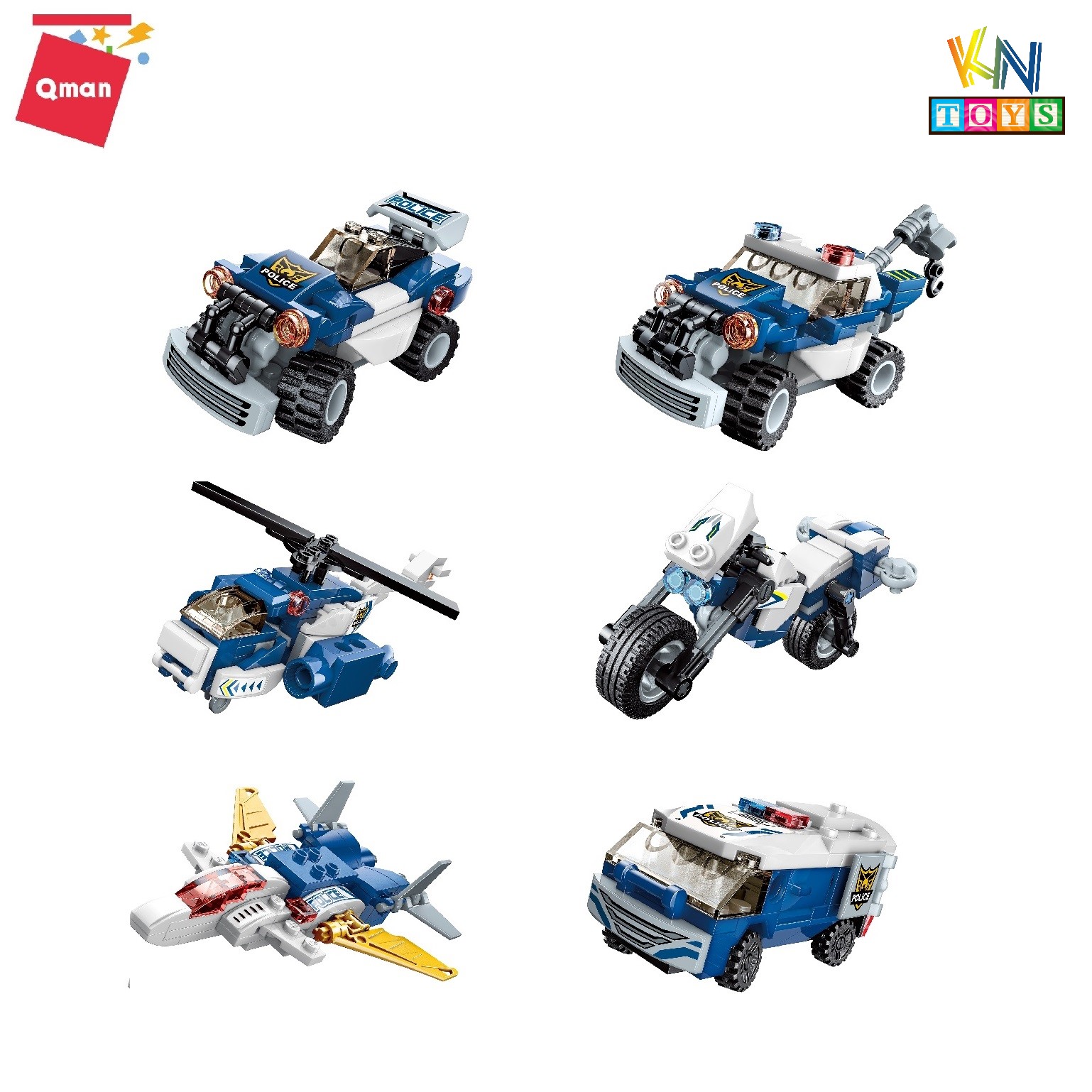 Đồ chơi xếp hình, lắp ráp Qman 41104 – Cảnh sát biến hình