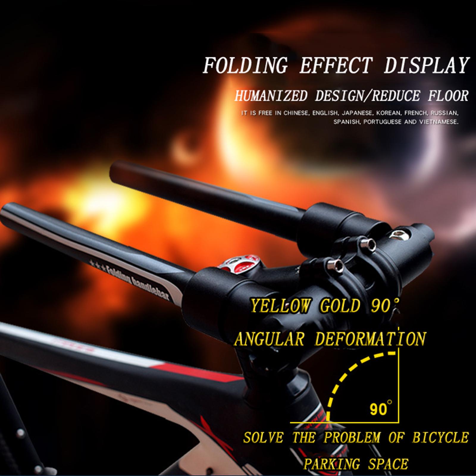 Bike Folding Handlebar Aluminum Alloy Electric Scooter MTB Road Bicycle Handlebars Quick Release Foldable Handle Bar 31.8mm/25.4mm