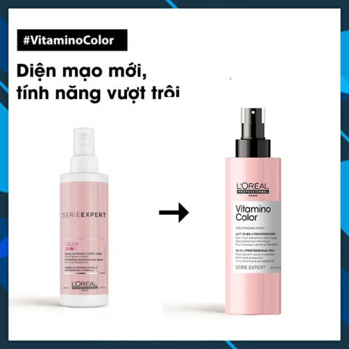 Xịt Dưỡng Đa Năng 10 Trong 1 Dành Cho Tóc Nhuộm Serie Expert Color 10 In 1 Perpecting Multipurpose Spray 190Ml