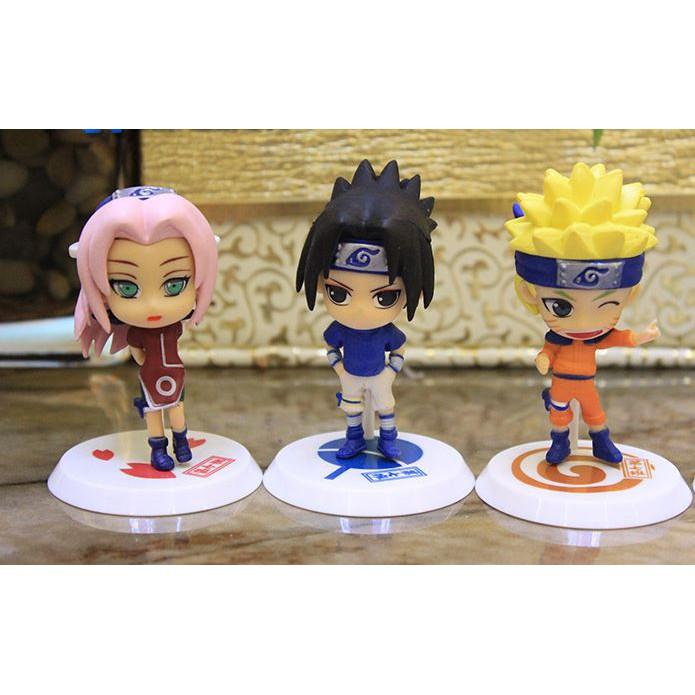 Bộ 6 mô hình Naruto chibi phần 1 có bán lẻ nhân vật