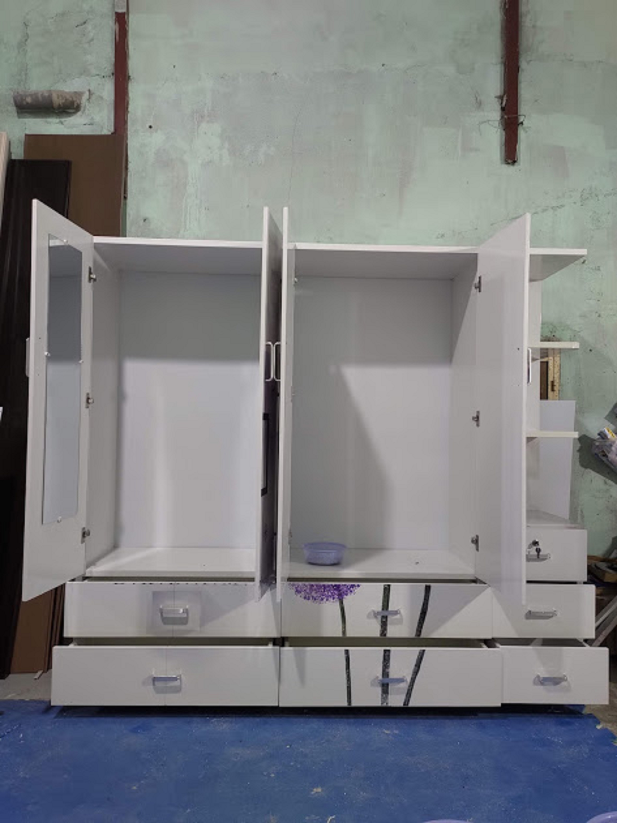 Tủ Nhựa Đài Loan 4 Cánh 1 Kệ In 3D 406